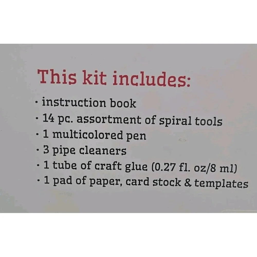 Spice Box Spiral Art Book Set 14 Piece Spiral Tools 26 Projects 07939 NEW